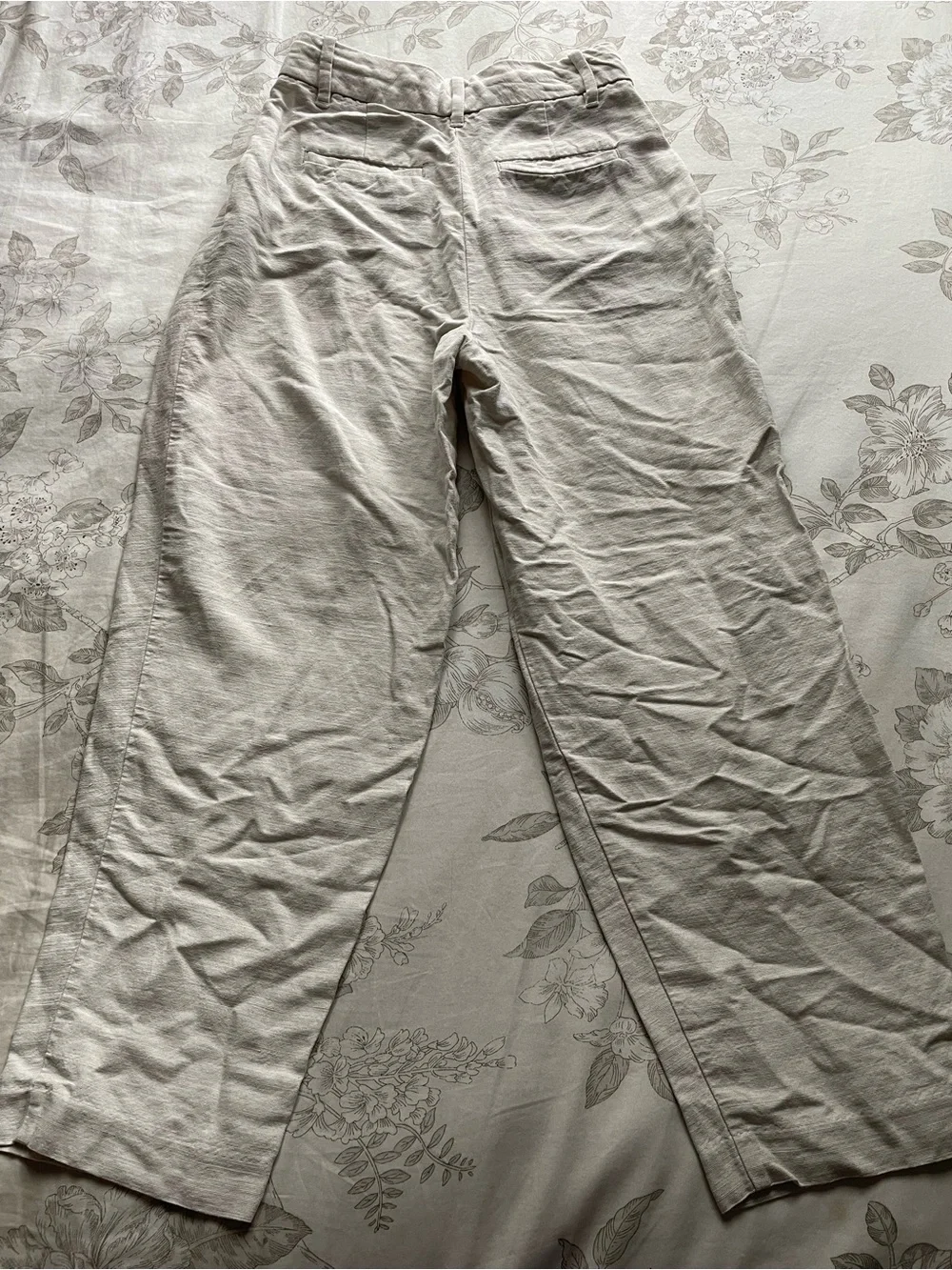 Wilfred Aritzia‎ Carrot Linen Cropped Pleated Tailored Pant 0 Ecru Cream Chic
